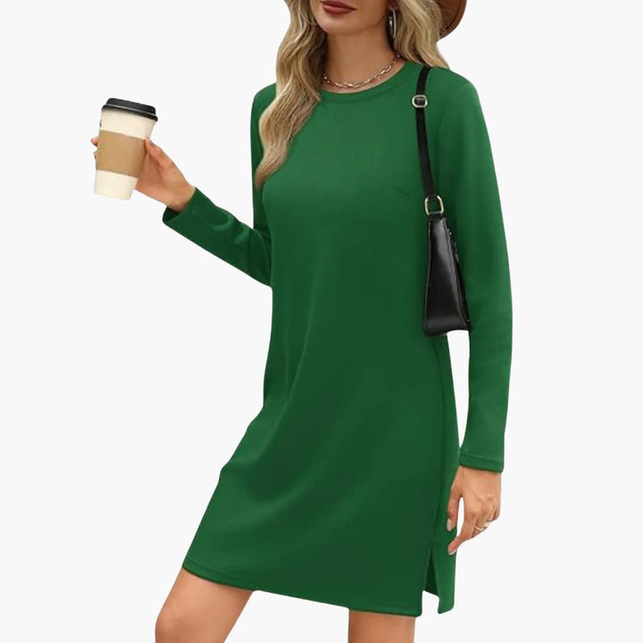 Danuta | Straight Mini Dress with Long Sleeves
