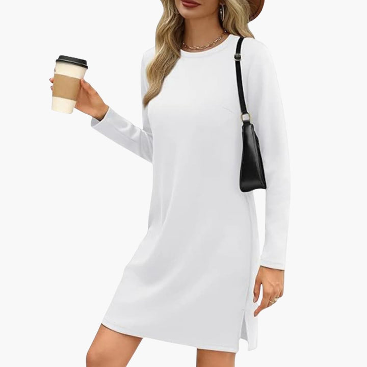 Danuta | Straight Mini Dress with Long Sleeves