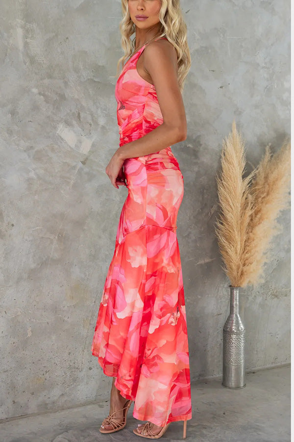 One-Shoulder Midi Wedding Dress