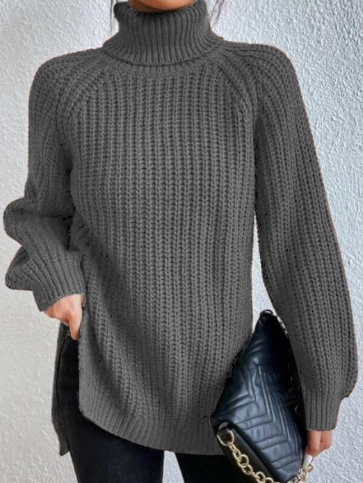 Women's Roll Neck Jumper with Long Sleeves