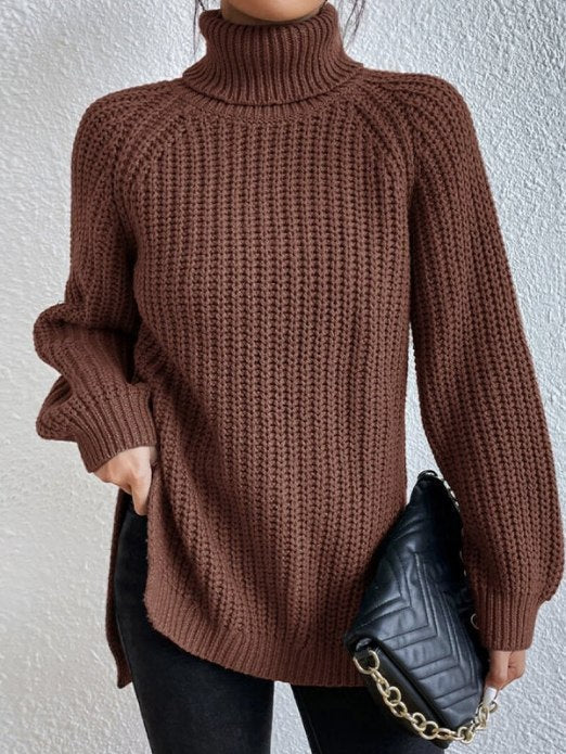 Women's Roll Neck Jumper with Long Sleeves