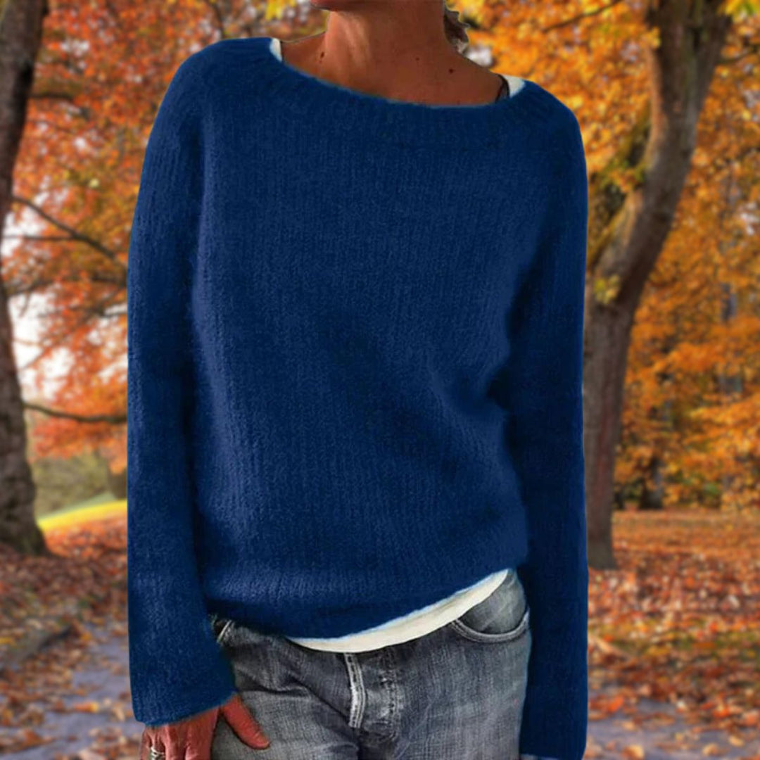Women's Textured Boat Neck Jumper