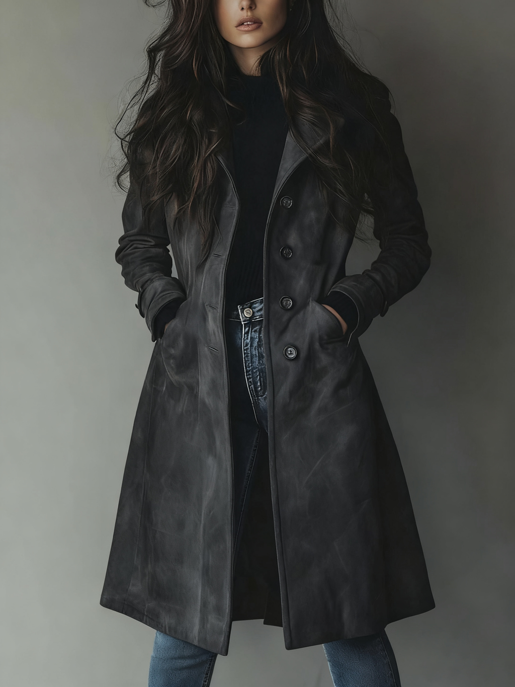 Damen-Zeitloser Trenchcoat