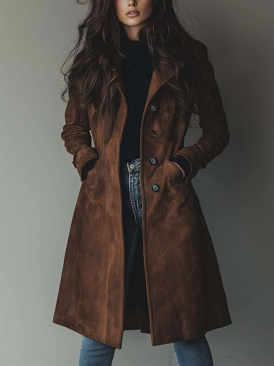 Damen-Zeitloser Trenchcoat