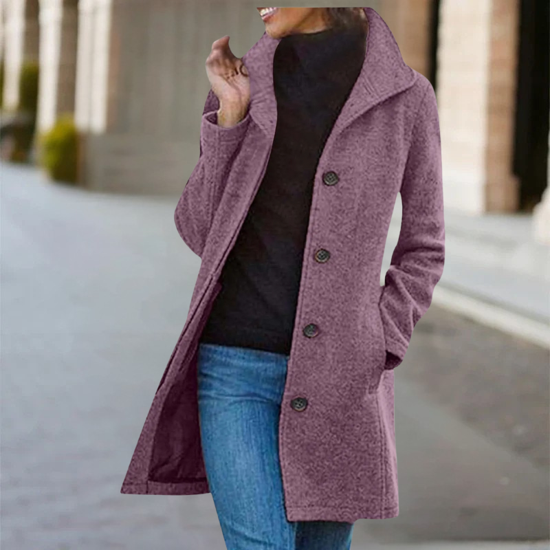 Women's Mid-Length Wool Blend Coat