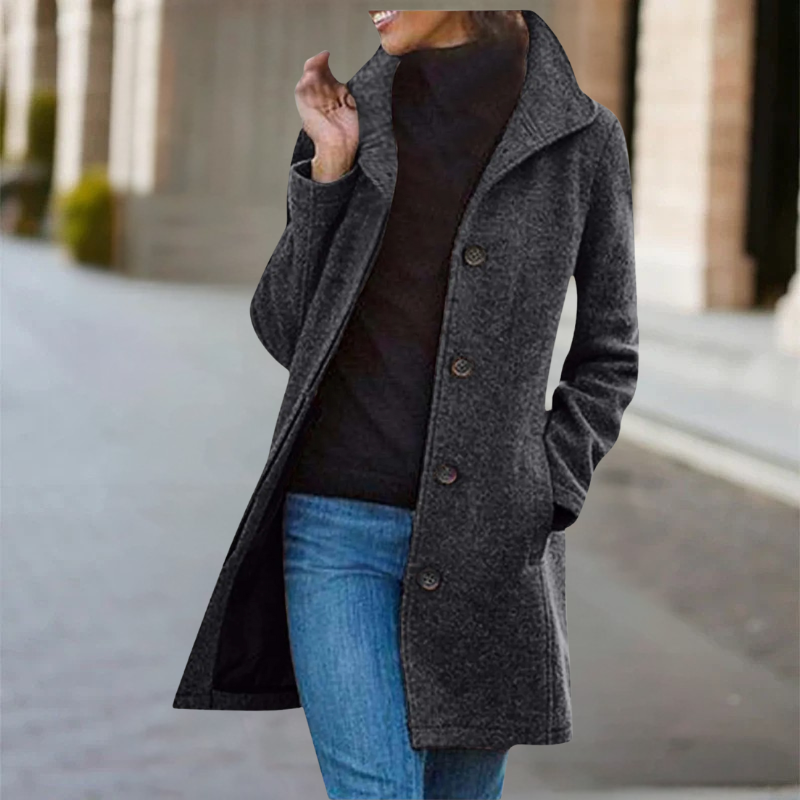 Women's Mid-Length Wool Blend Coat