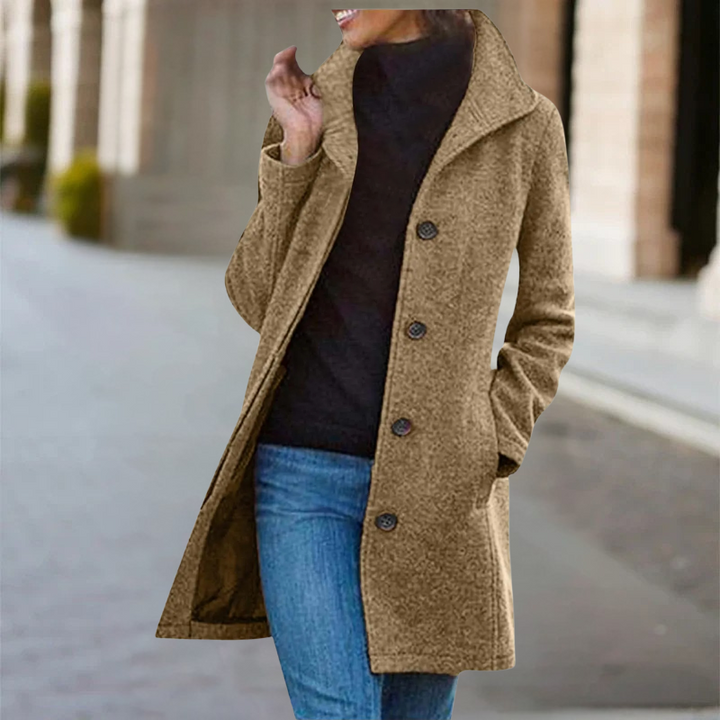 Women's Mid-Length Wool Blend Coat
