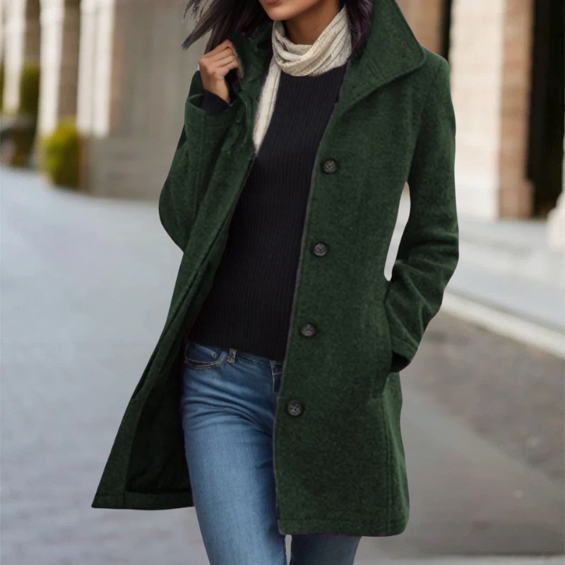 Women's Mid-Length Wool Blend Coat