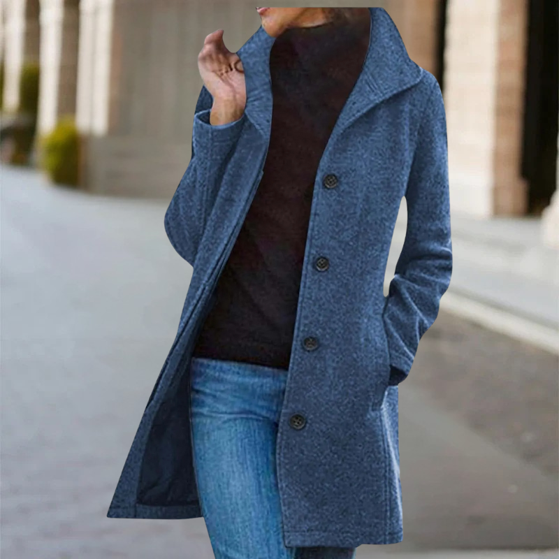 Women's Mid-Length Wool Blend Coat