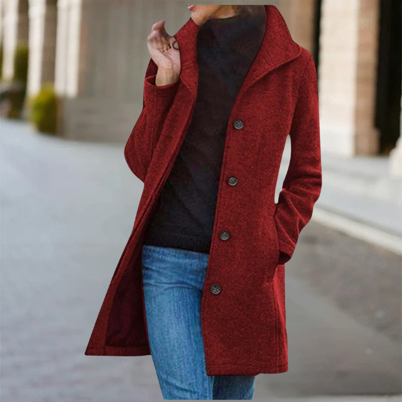 Women's Mid-Length Wool Blend Coat