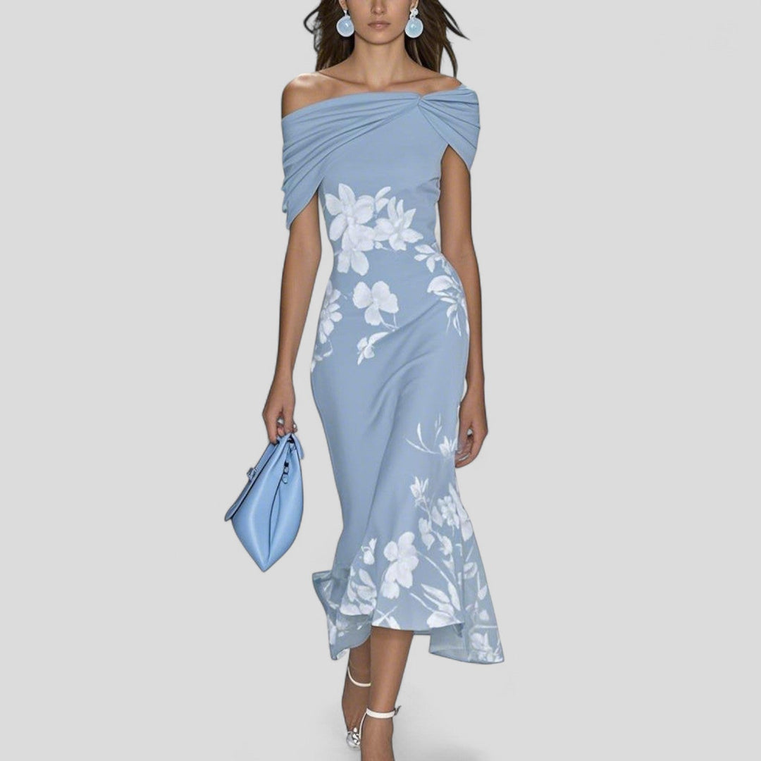 Elegant Patterned Midi Dress