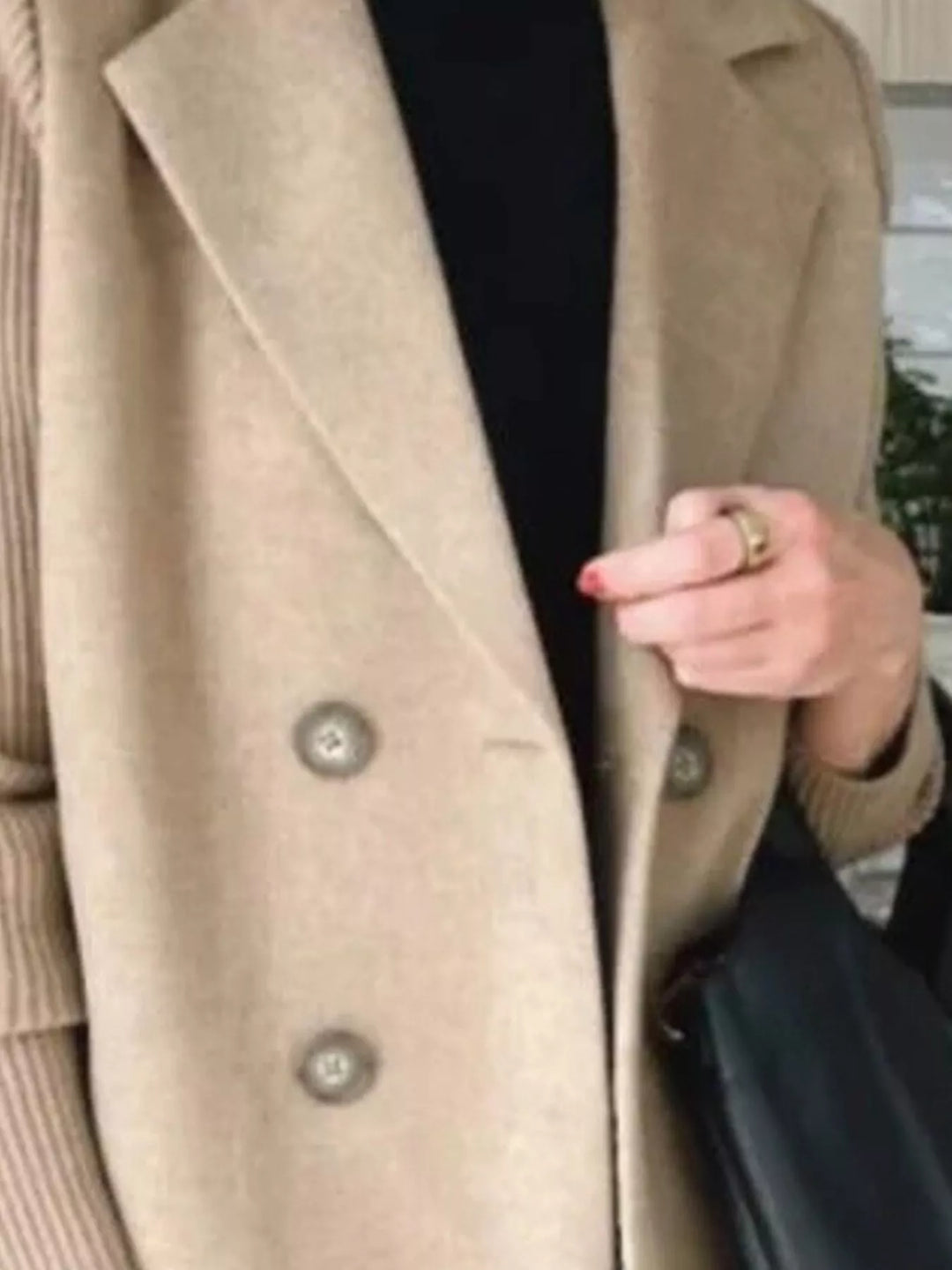 Women's Mid-Length Shawl Collar Coat