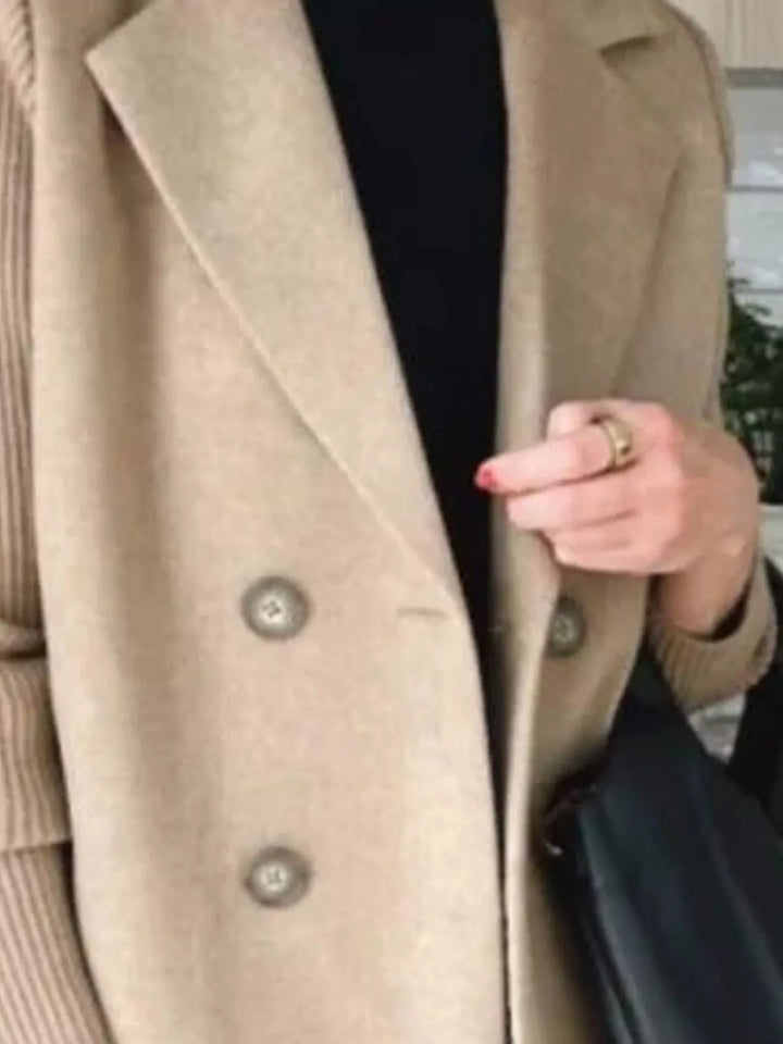 Women's Mid-Length Shawl Collar Coat