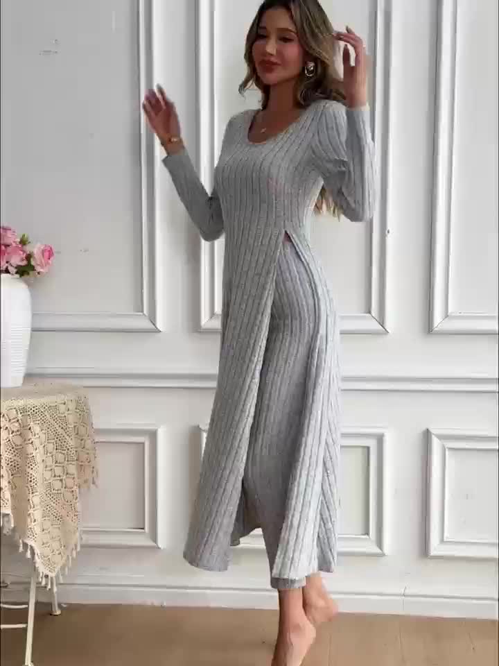 Women's Ribbed Loungewear Set