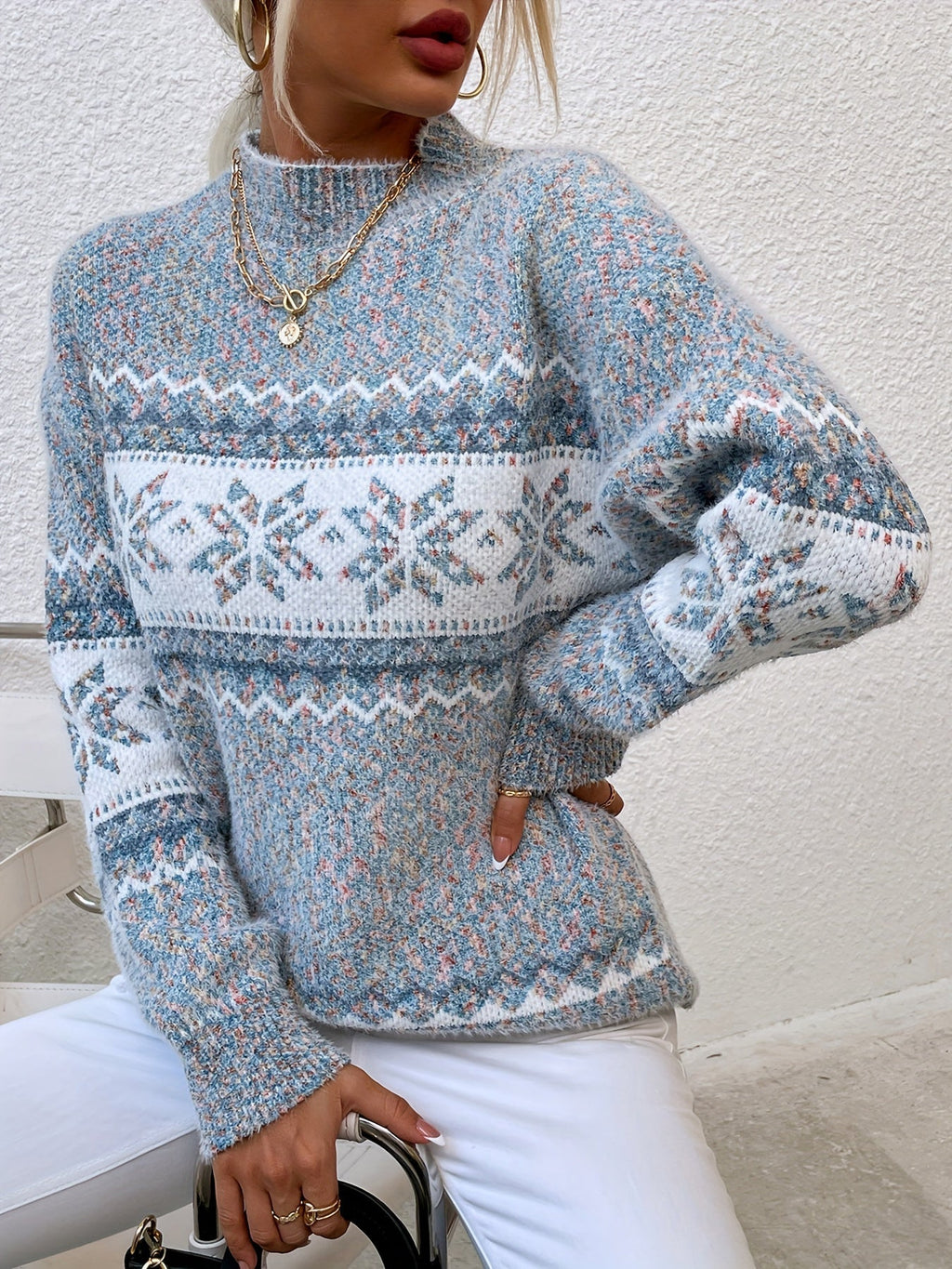 Women's Christmas Snowflake Jumper