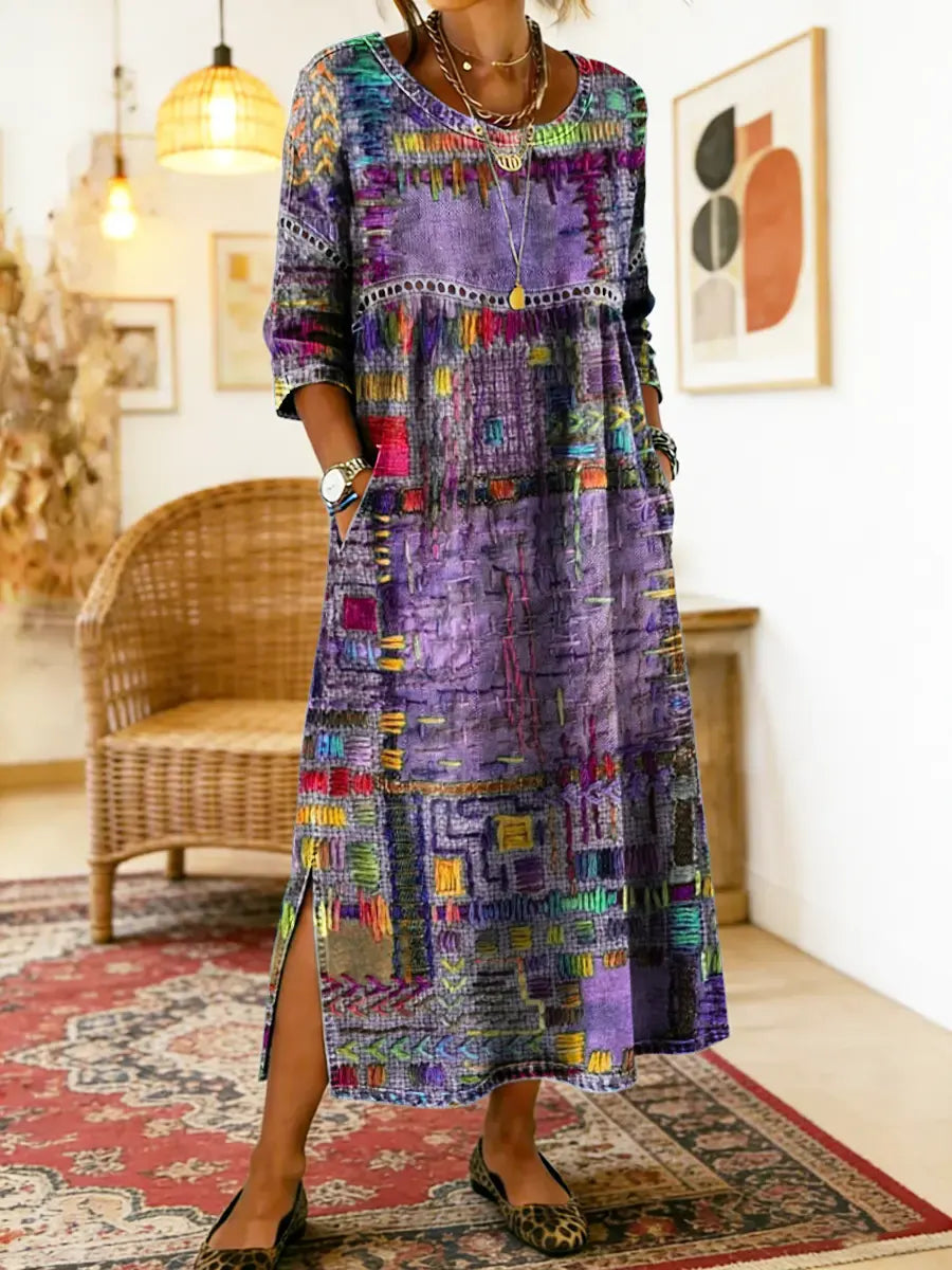 Women's Denim Patchwork Dress