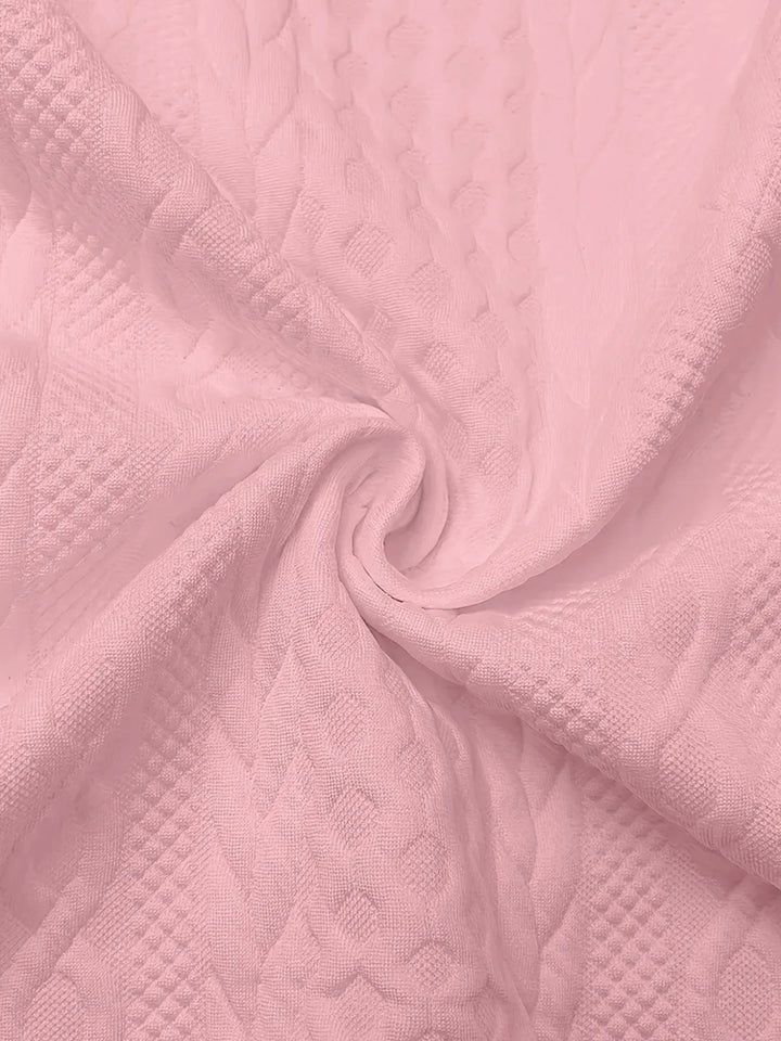 Women's Jacquard Hooded Zip Jacket