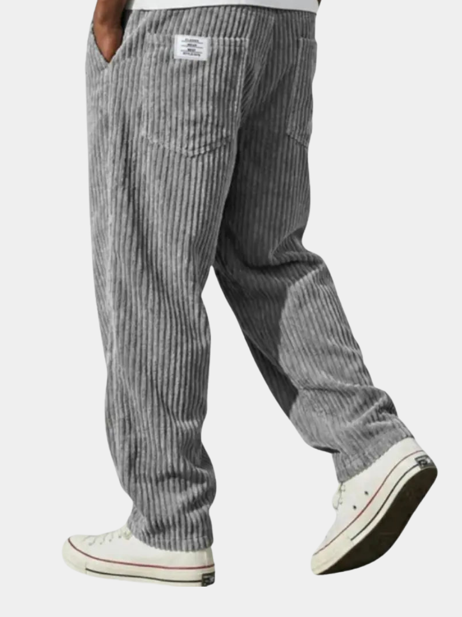 Men's Corduroy Trousers with Straight Leg