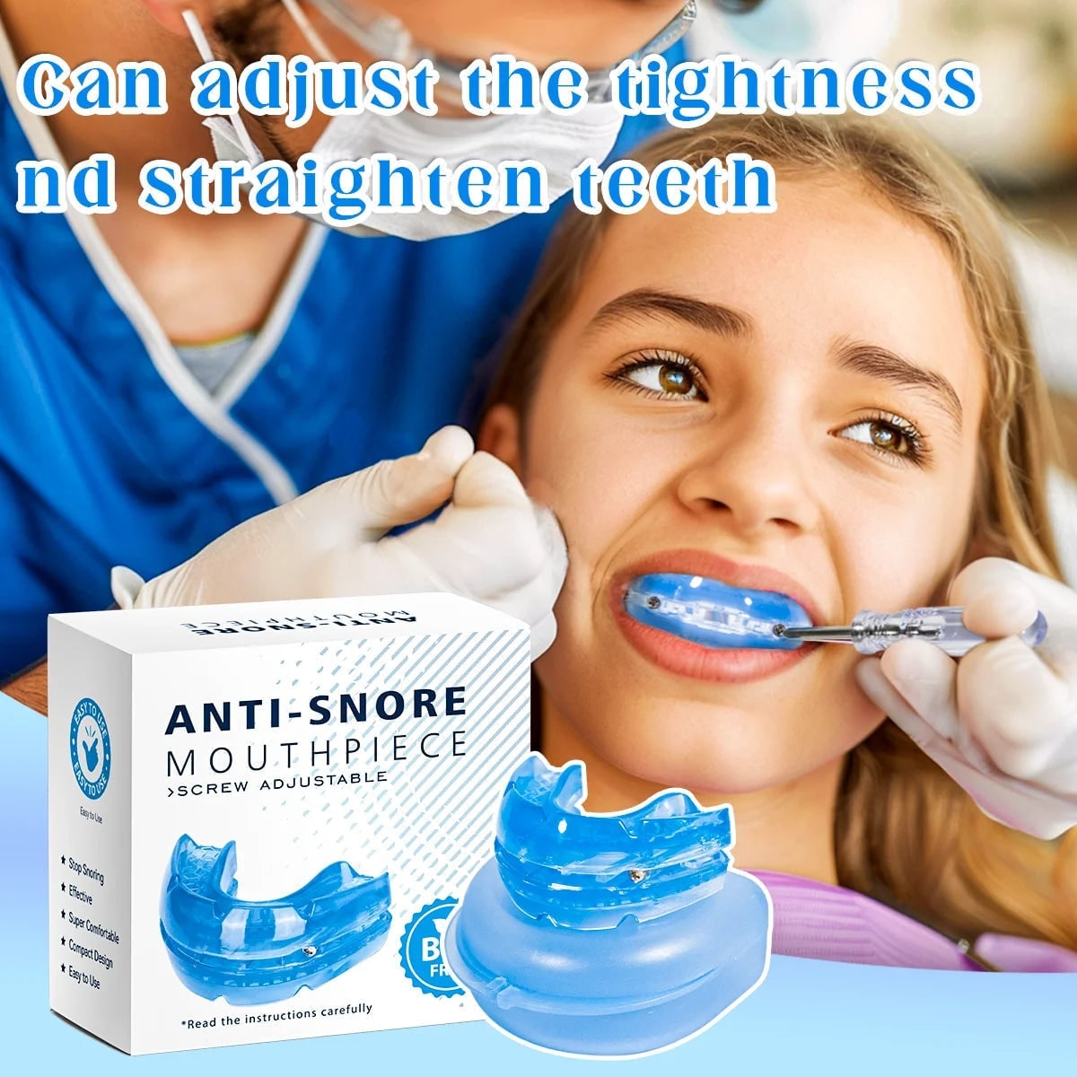 Adjustable Snoring Mouth Guard with Anti Device Screwdriver and Storage Case - Image 2