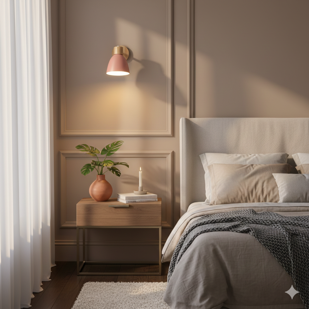 Adjustable Wall Sconce with Wooden Base and Metal Shade Swing Arm Reading Lamp - Image 10
