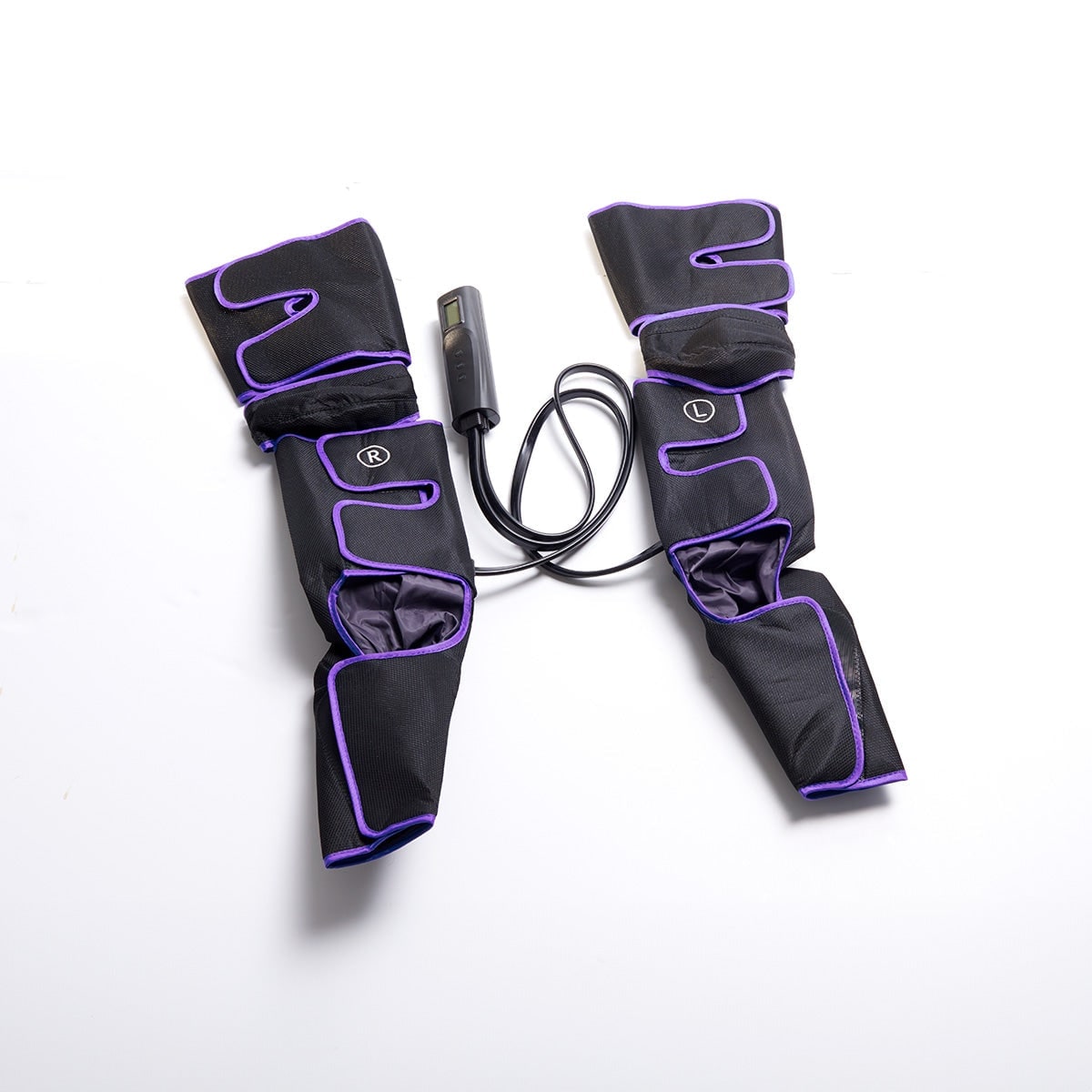 Air Compression Leg Massager with Heat Remote Control and Foot Pads - Image 2