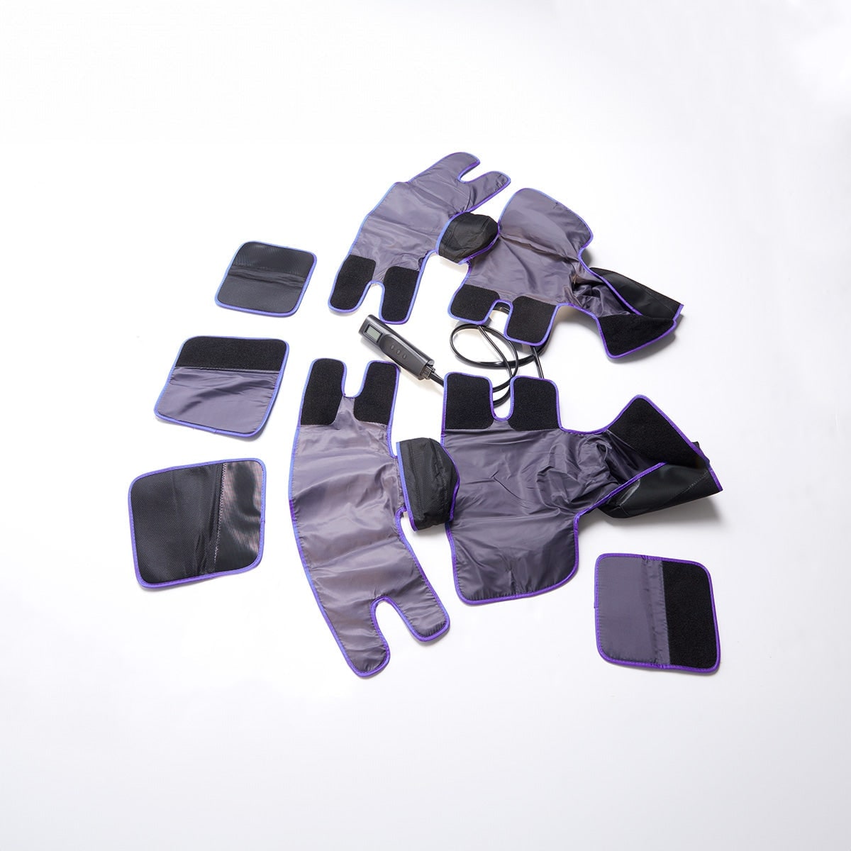 Air Compression Leg Massager with Heat Remote Control and Foot Pads - Image 3