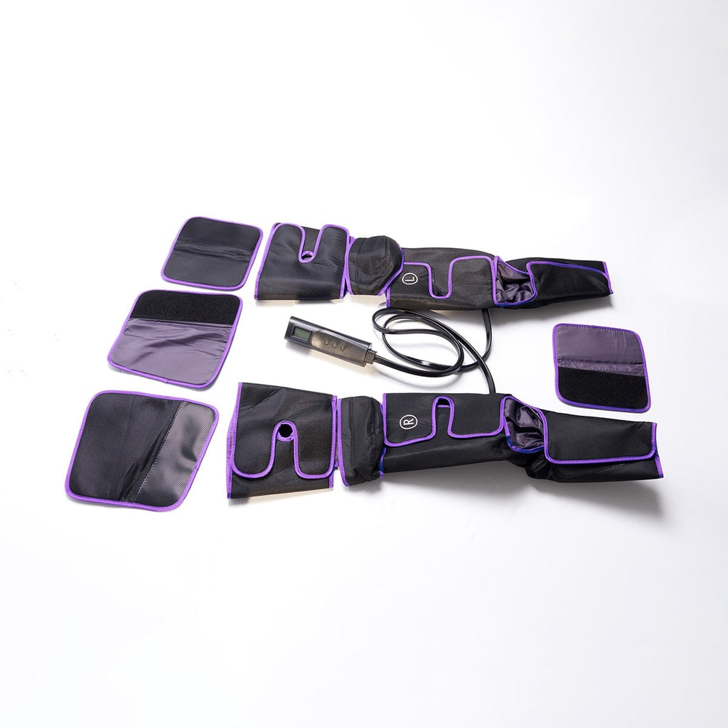 Air Compression Leg Massager with Heat Remote Control and Foot Pads - Image 4