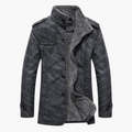 Abrigo con cuello mao y botones para hombre