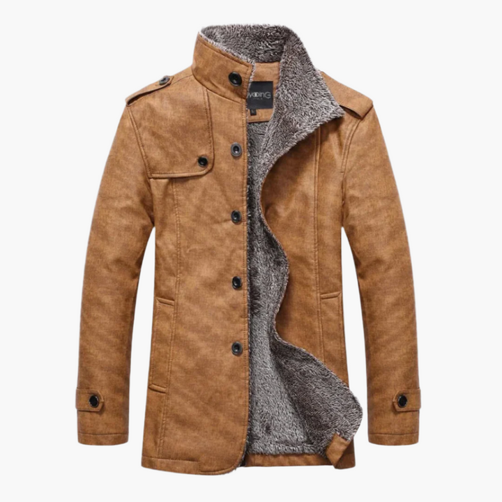 Men's Stand Collar Button Coat