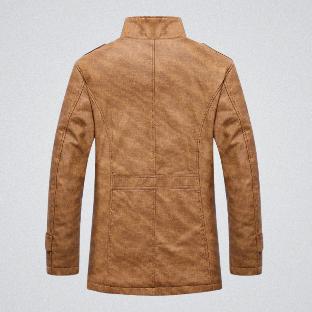 Men's Stand Collar Button Coat