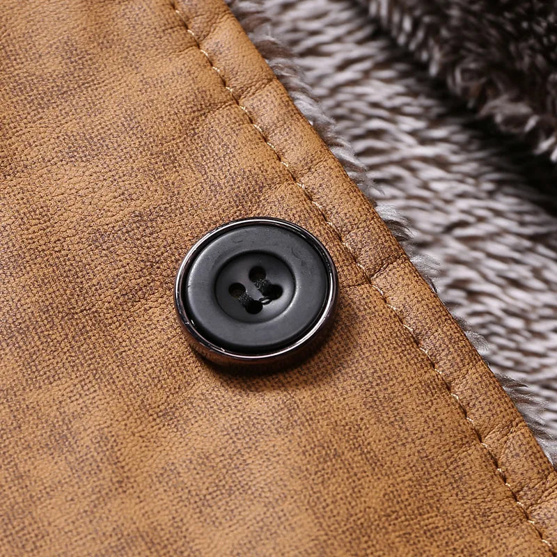 Men's Stand Collar Button Coat