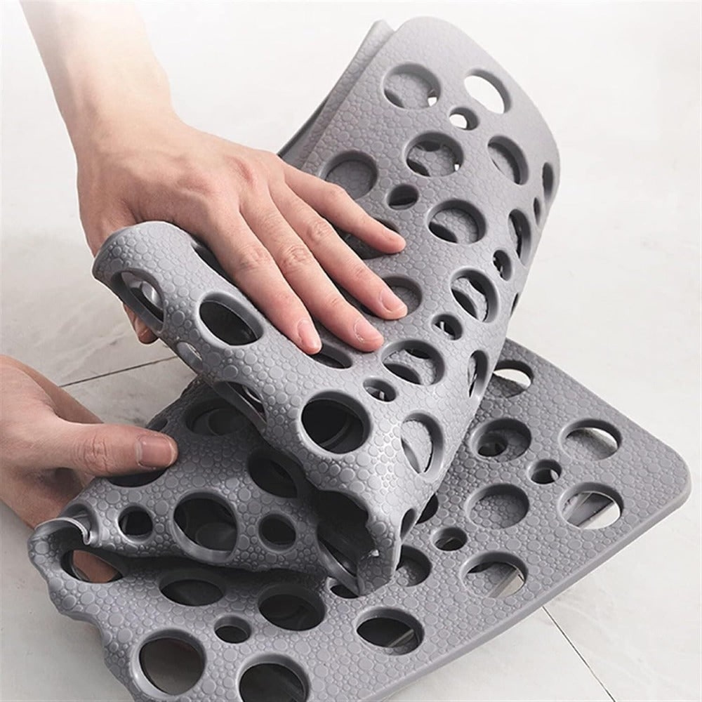 Anti-Slip Bath Mat with Suction Cups and Drainage Holes for Shower Safety - Image 5
