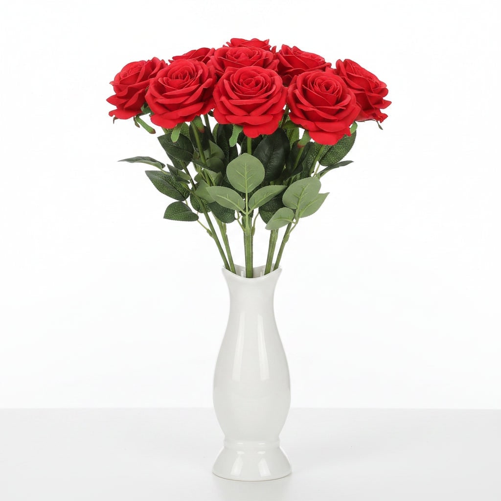 Artificial Flower Bouquet Wedding with Realistic Layered Petals and Long Stems for Bulk Arrangements - Image 3