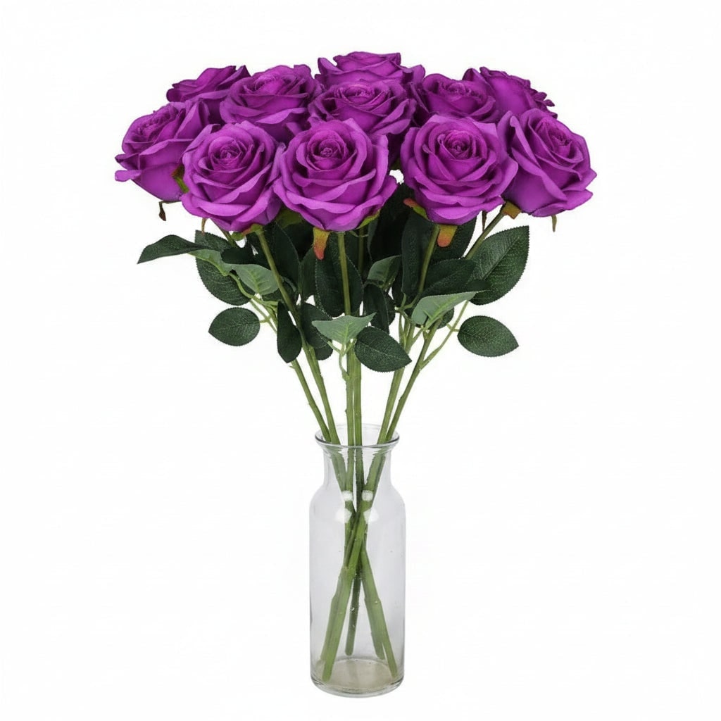 Artificial Flower Bouquet Wedding with Realistic Layered Petals and Long Stems for Bulk Arrangements - Image 6