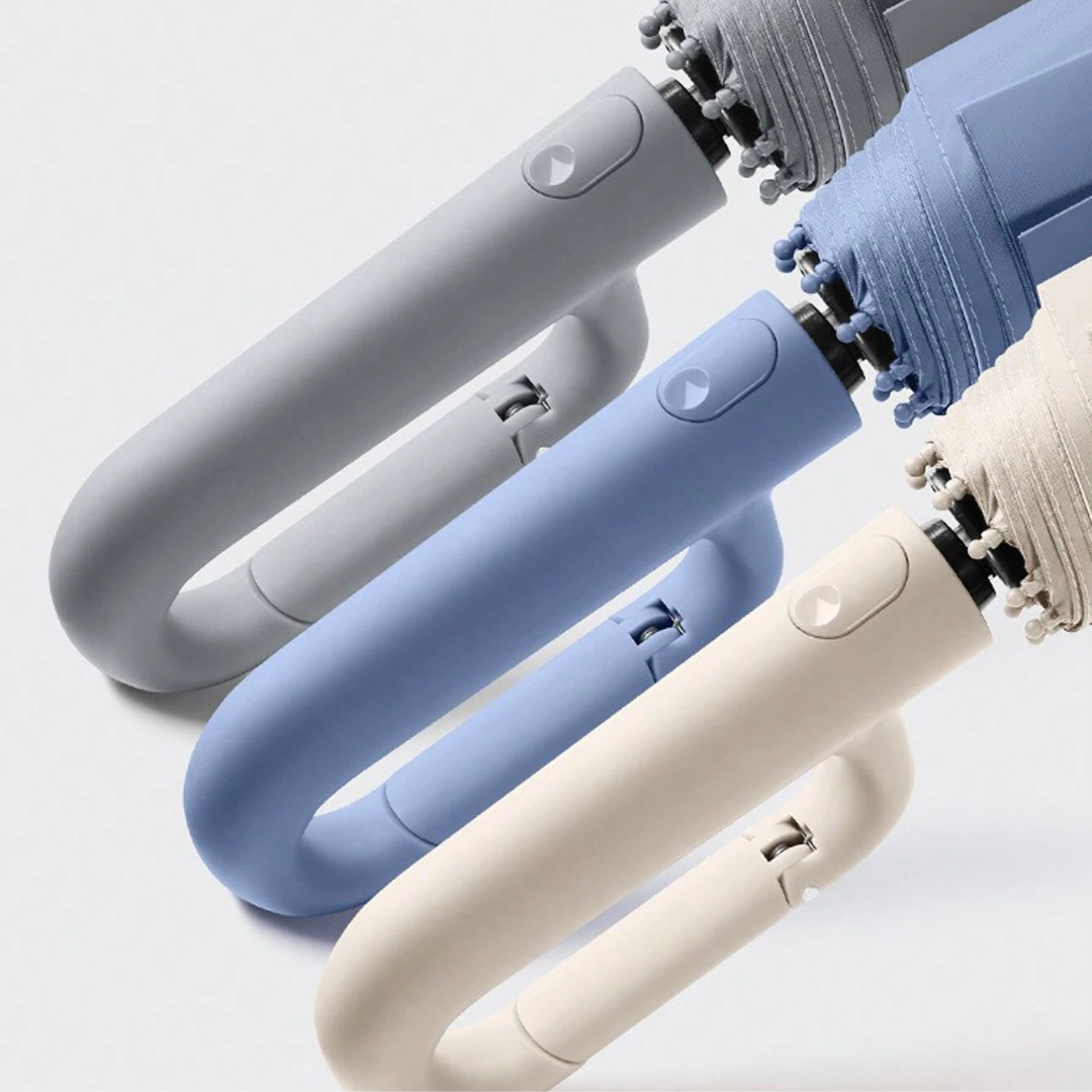 Automatic Inverted Umbrella with Wind-Resistant Ribs and Carabiner Handle - Image 10