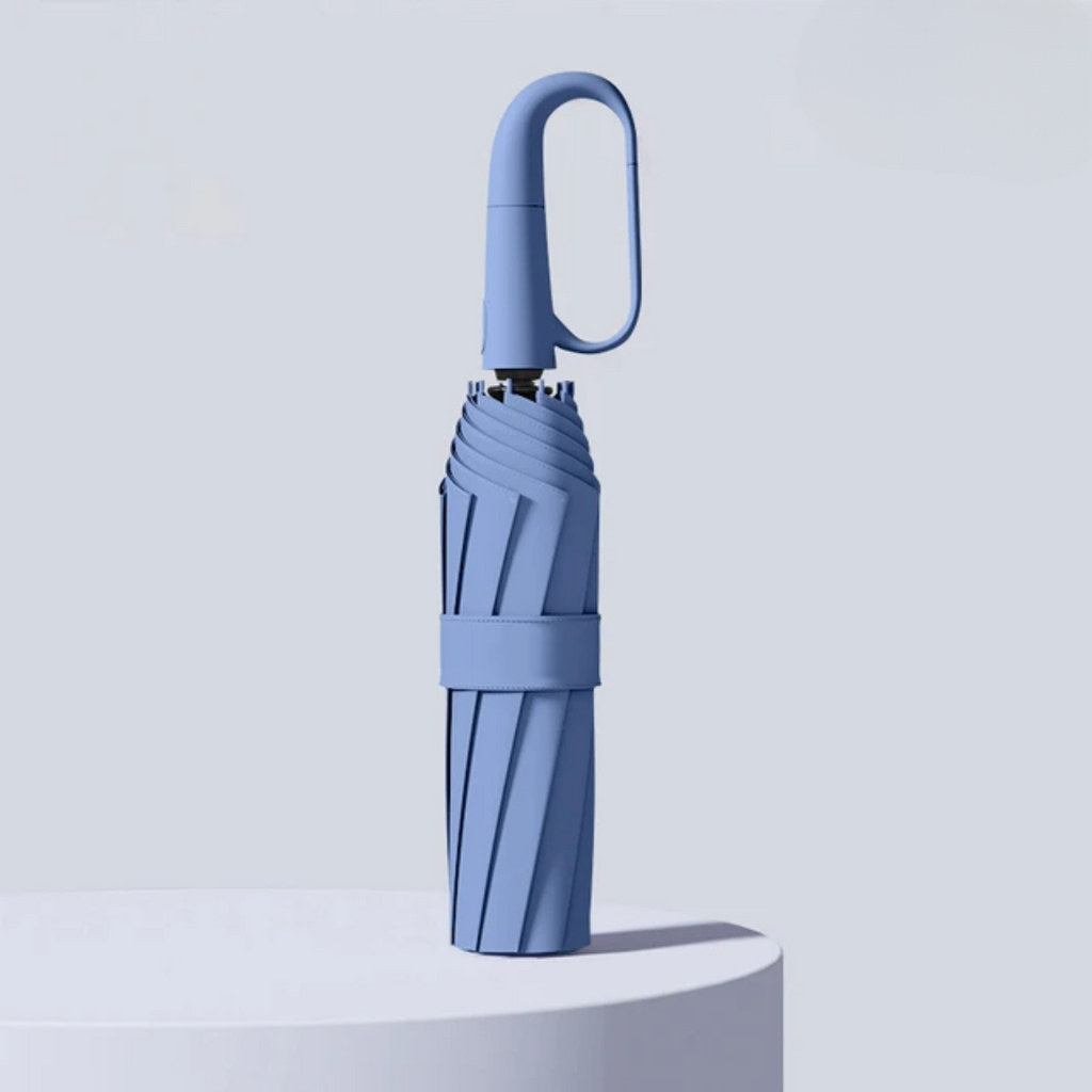Automatic Inverted Umbrella with Wind-Resistant Ribs and Carabiner Handle - Image 2