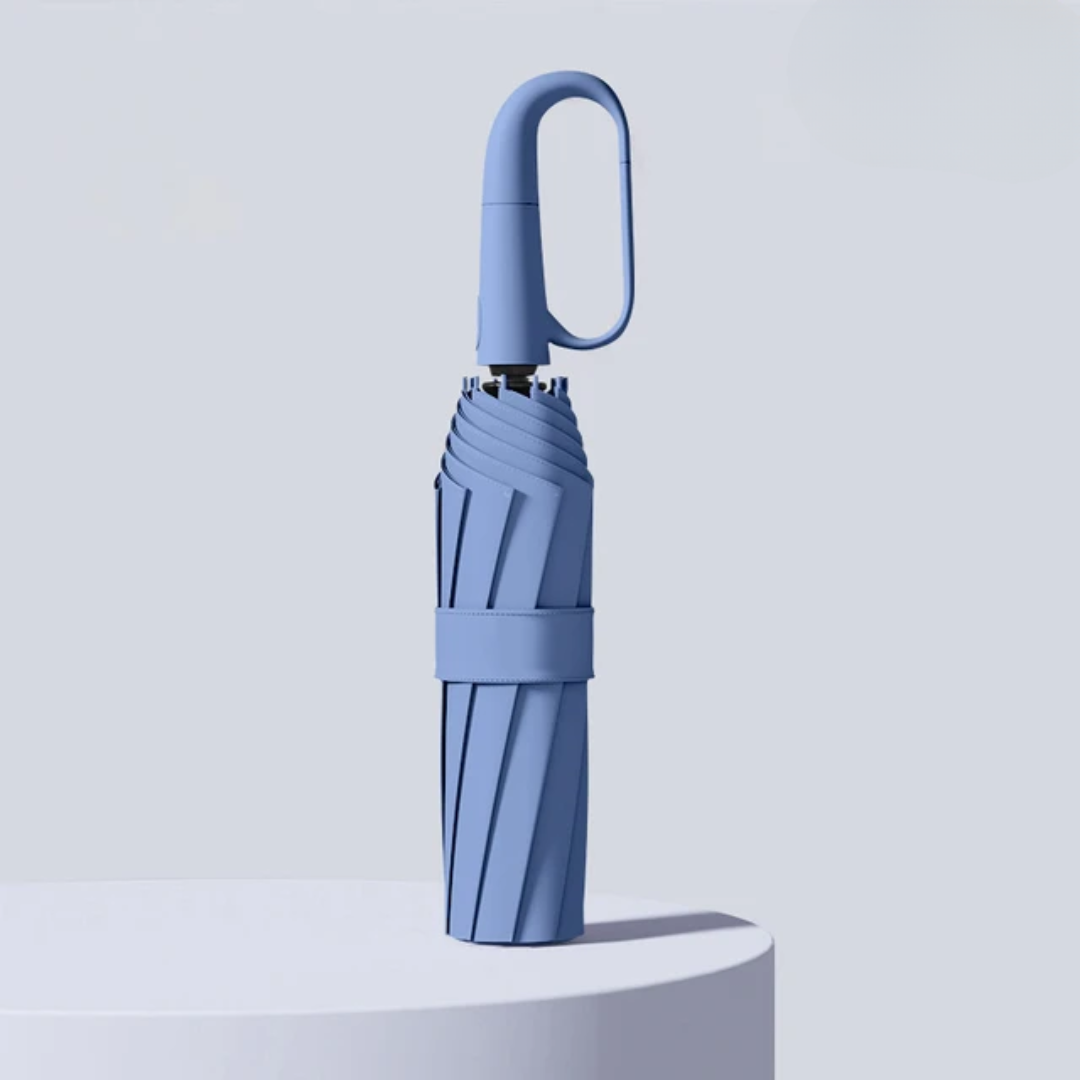 Automatic Inverted Umbrella with Wind-Resistant Ribs and Carabiner Handle - Image 2