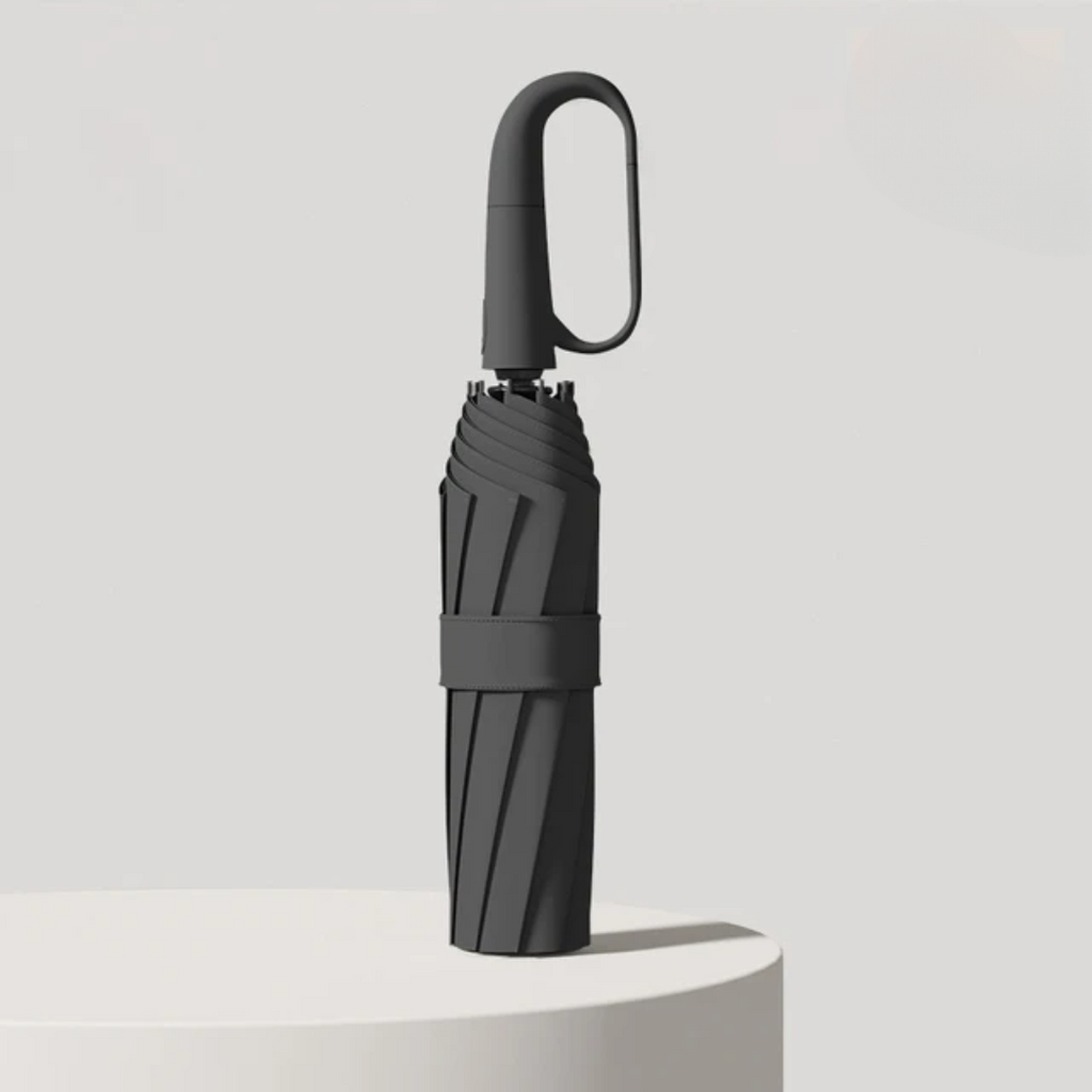 Automatic Inverted Umbrella with Wind-Resistant Ribs and Carabiner Handle - Image 3