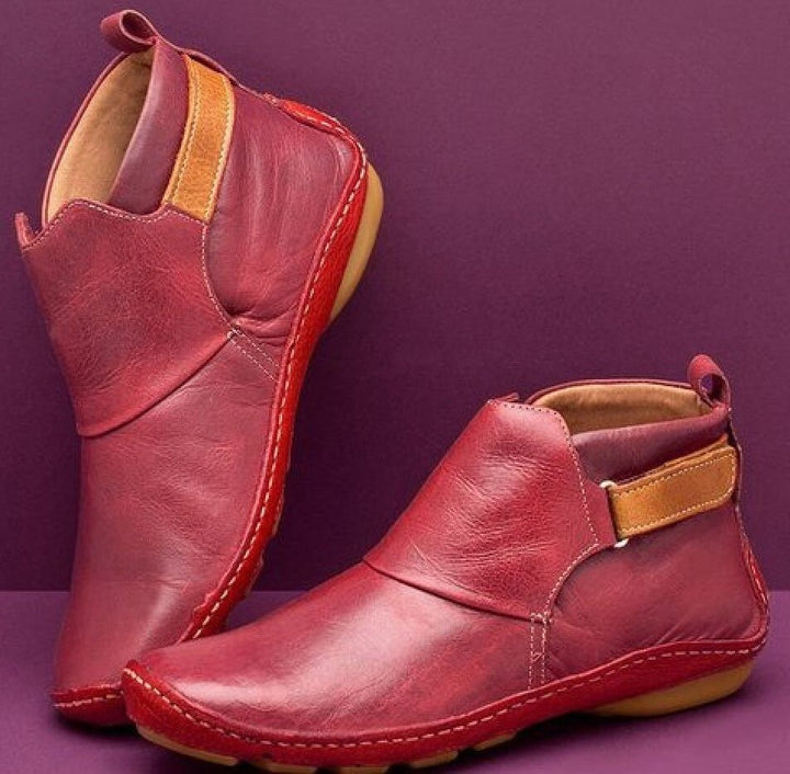 Women's Leather Strap Ankle Boots
