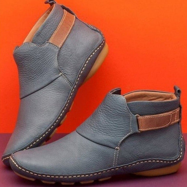 Women's Leather Strap Ankle Boots
