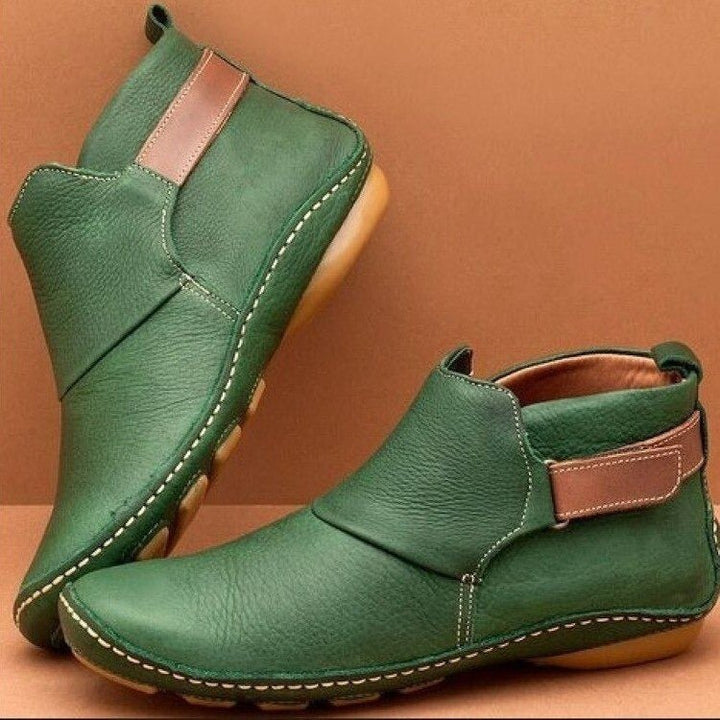 Women's Leather Strap Ankle Boots