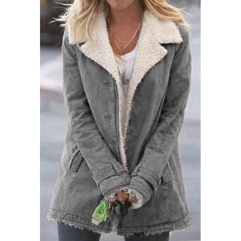 Women's Sherpa-Lined Winter Coat