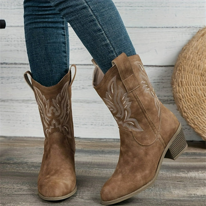 Women's Mid-Calf Western Cowboy Boots