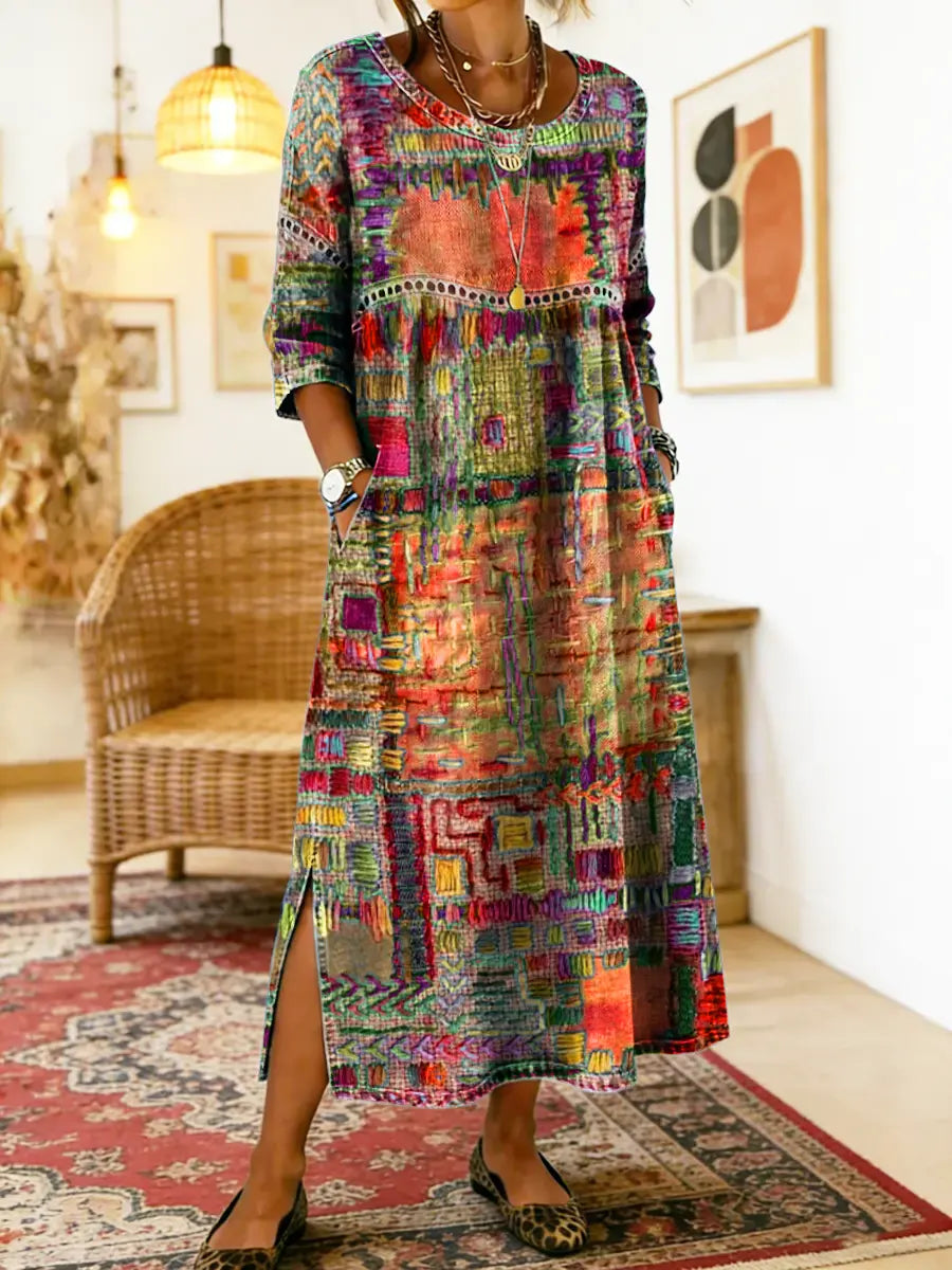 Women's Denim Patchwork Dress