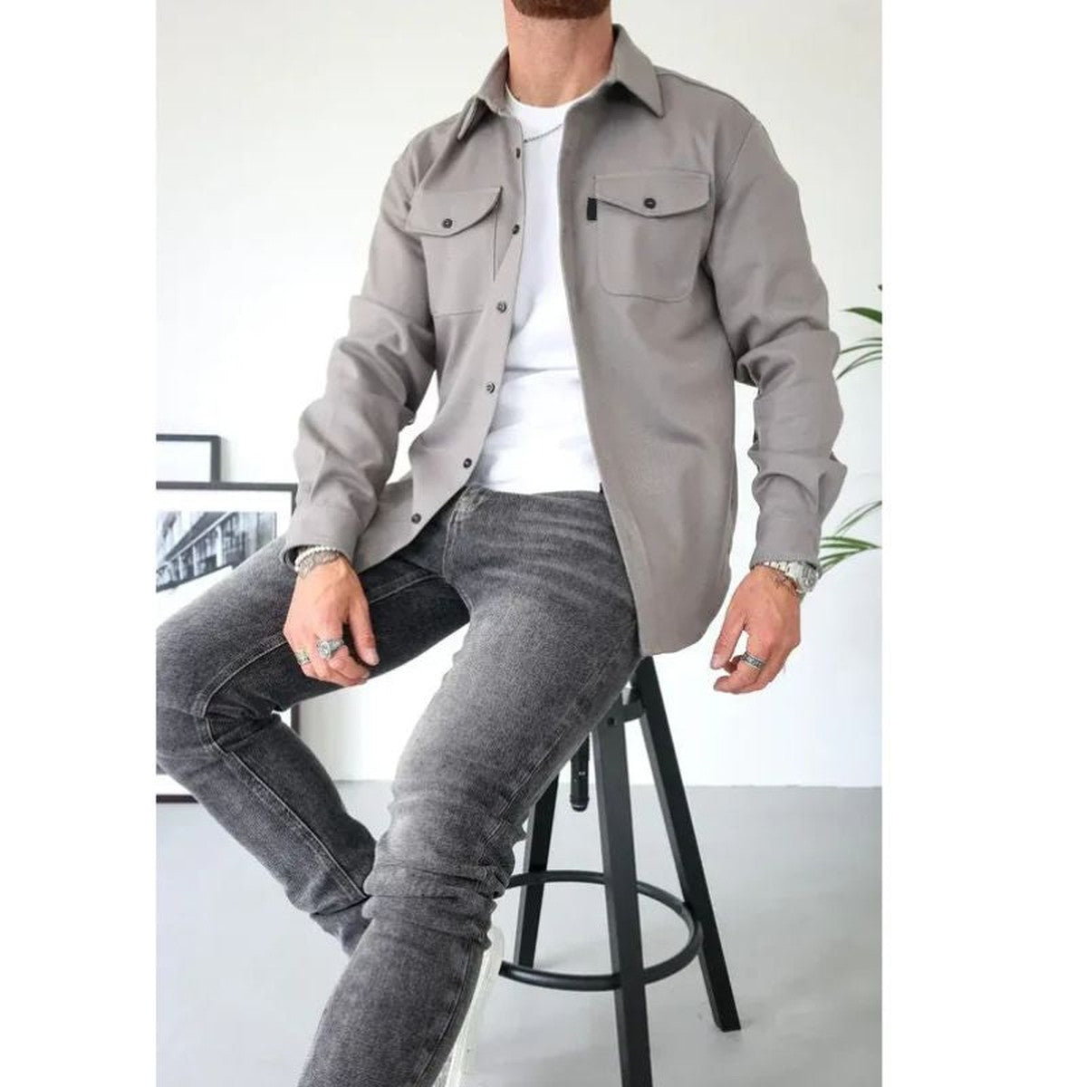 Men's Cotton Blend Overshirt