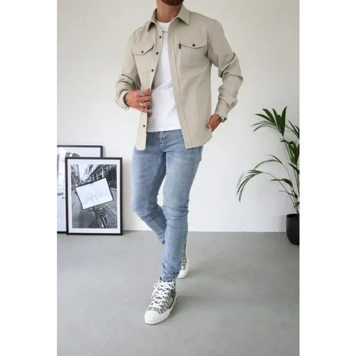 Men's Cotton Blend Overshirt