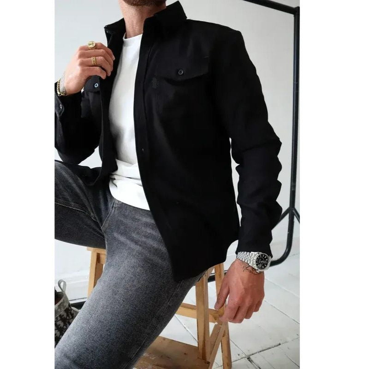Men's Cotton Blend Overshirt