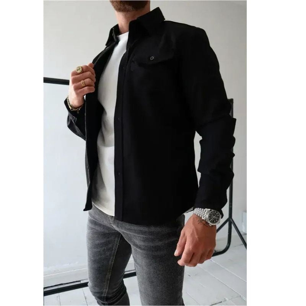 Men's Cotton Blend Overshirt