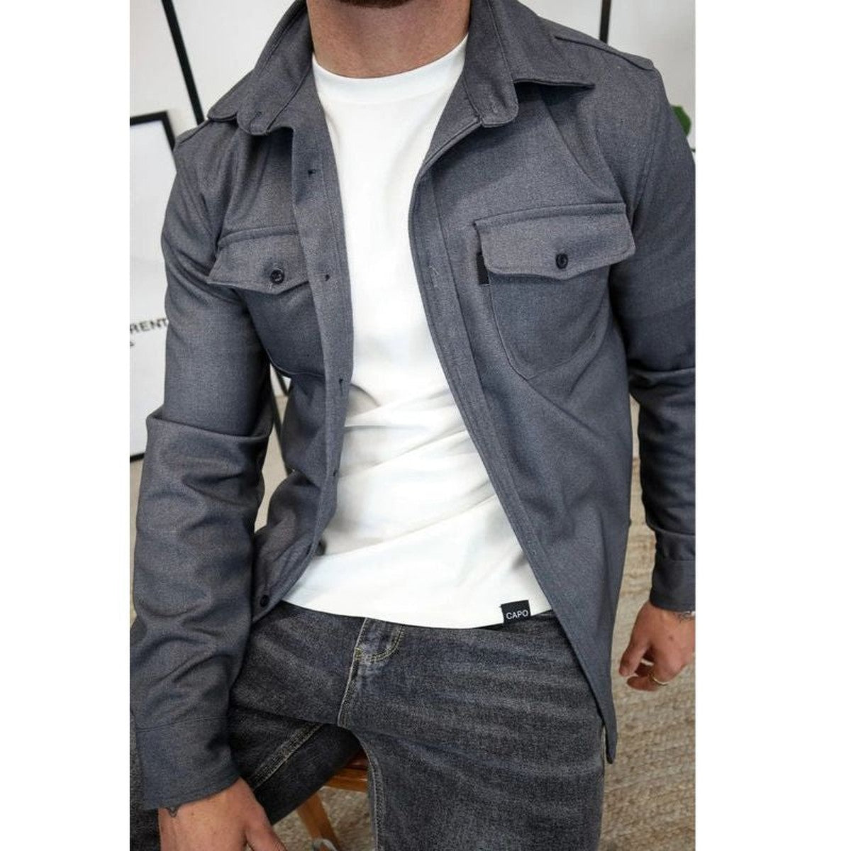 Men's Cotton Blend Overshirt