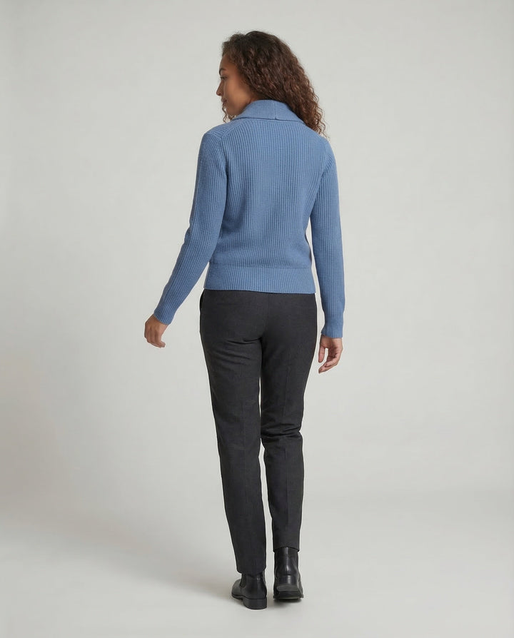 Women's Lapel Collar Knit Cardigan